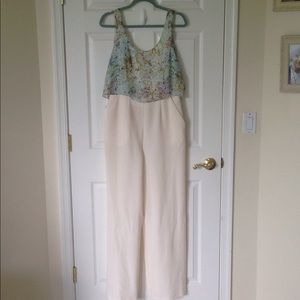 BCBG: Jumpsuit with Cream Pants&Multicolored Top
